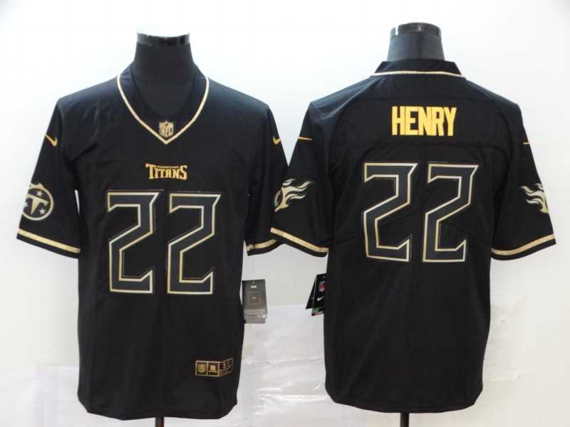 Nike Titans 22 Derrick Henry Black Gold Throwback Vapor Untouchable Limited Jersey,We sell and wholesale Nike Titans 22 Derrick Henry Black Gold Throwback Vapor Untouchable Limited Jersey on line form chian!